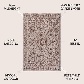 Jerash Ornate Medallion Indoor/outdoor Area Rug
